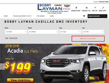 Tablet Screenshot of bobbylaymancars.net